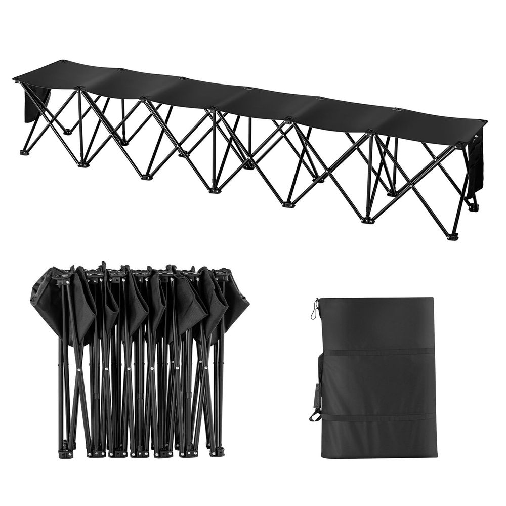 Outdoor Sport Bench - Portable Folding Bench, 6 Seats Foldable