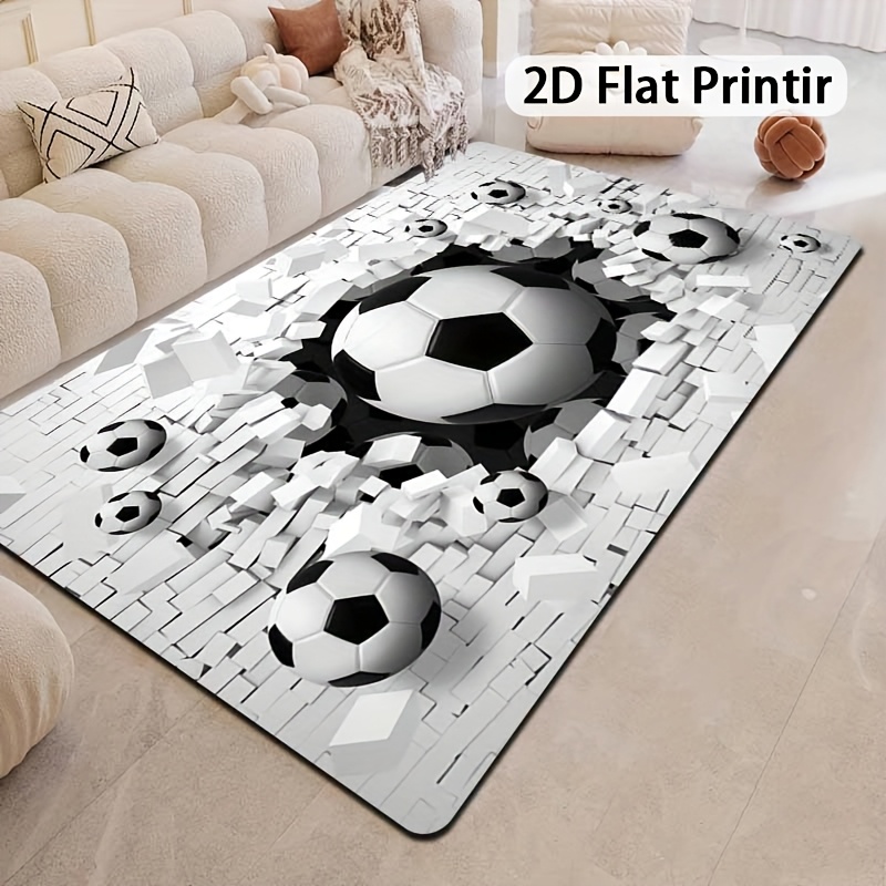 Outdoor Sport Live - Soccer Ball 3D Effect Rug Flannel
