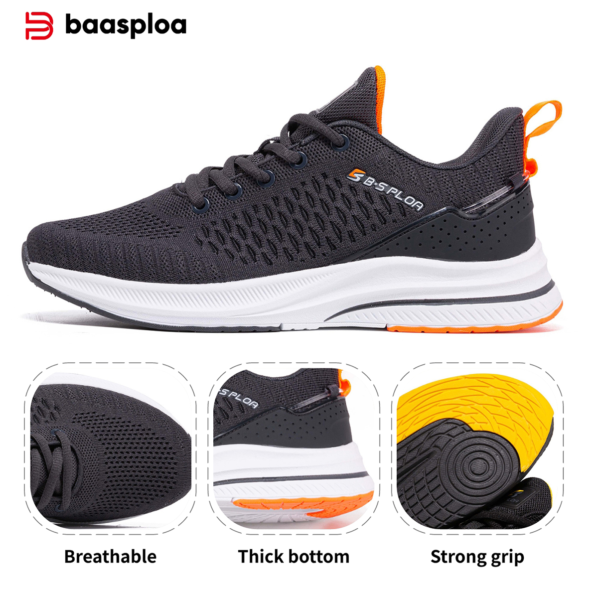 Baasploa Men's Running Shoes N - Outdoor Sport Flooring 评论和价格