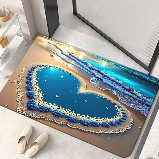 1pc Seaside Beach Love HD Prin - Outdoor Sport Flooring 评论和价格