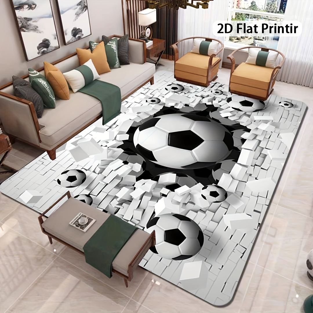 Soccer Ball 3D Effect Rug Flan - Outdoor Sport Live 评论和价格