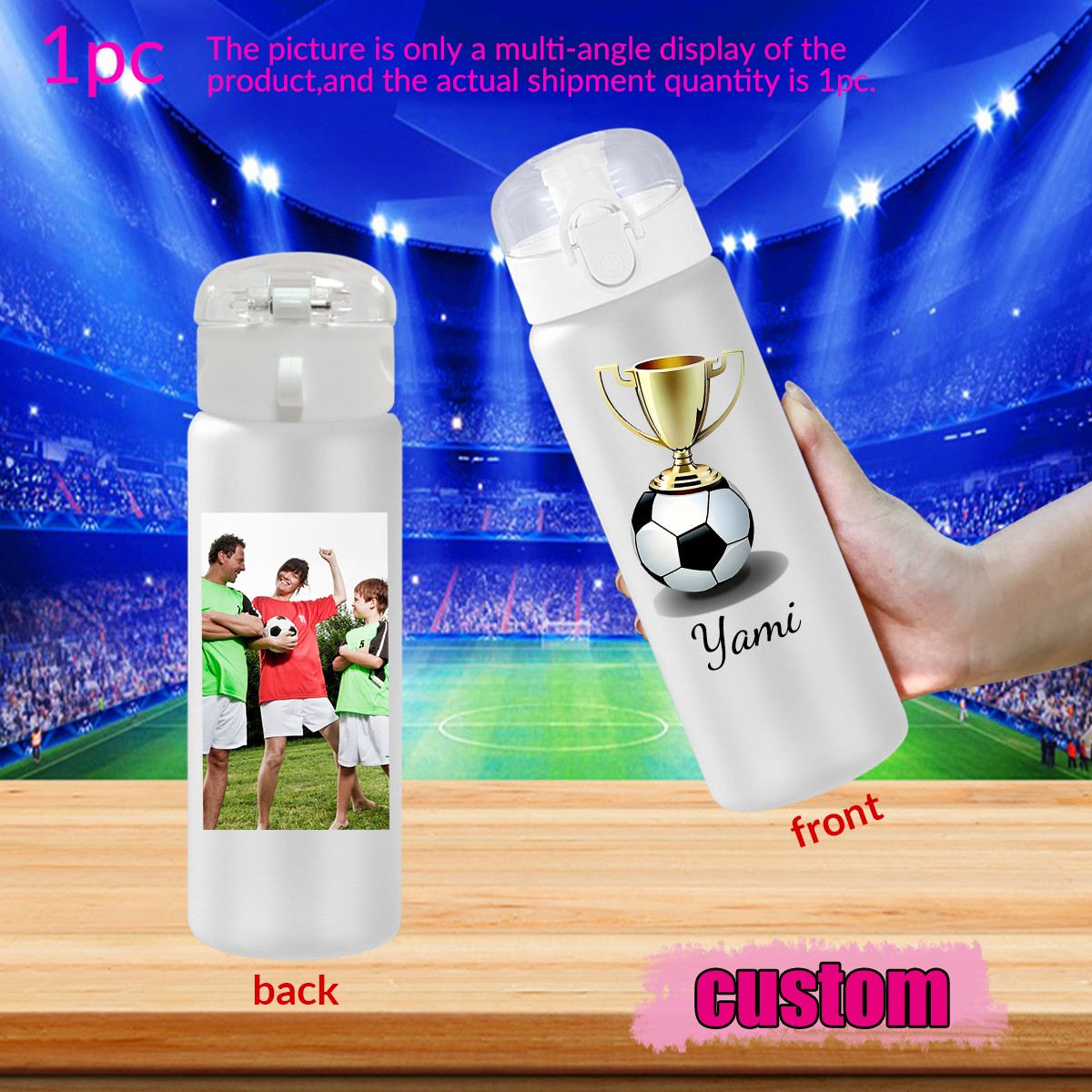 1pc custom photo name 780ml/26 - Outdoor Sport Name 评论和价格