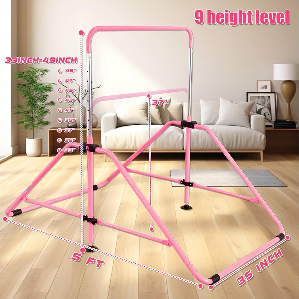 Foldable Gymnastics Bar for Ki - Gymnastic Bar Home 评论和价格