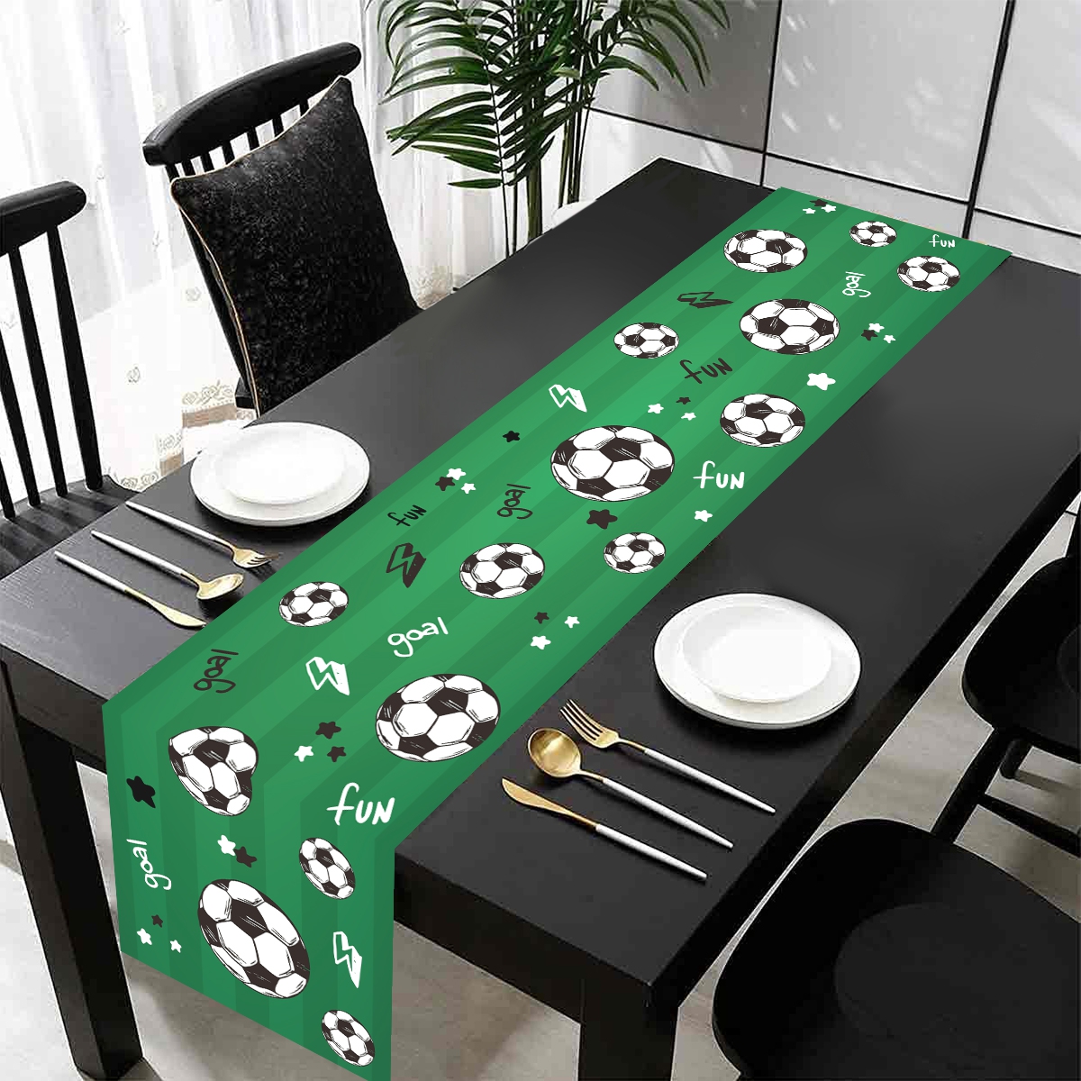 Soccer Table Runner Decors Pol - Outdoor Sport Live 评论和价格