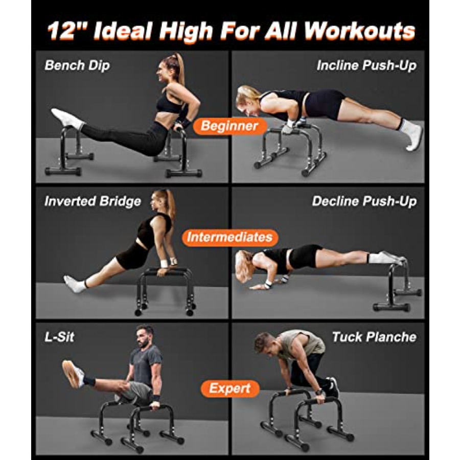 12 Inch High Non-Slip Push Up  - Gymnastic Bar Home 评论和价格