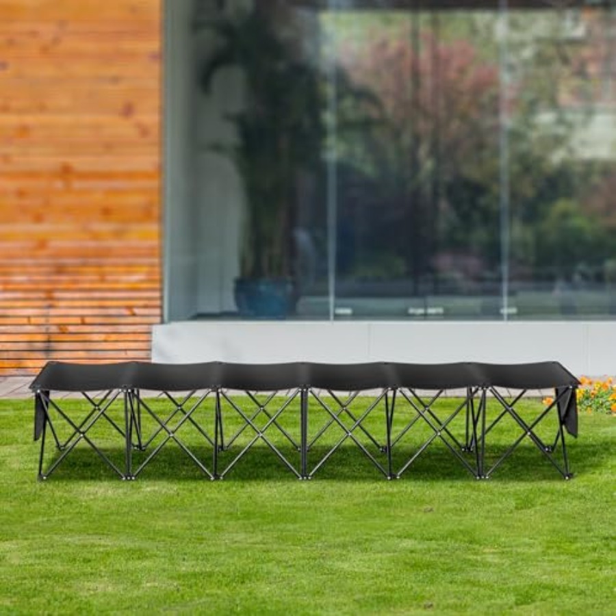 Portable Folding Bench 6 Seats - Outdoor Sport Bench 评论和价格